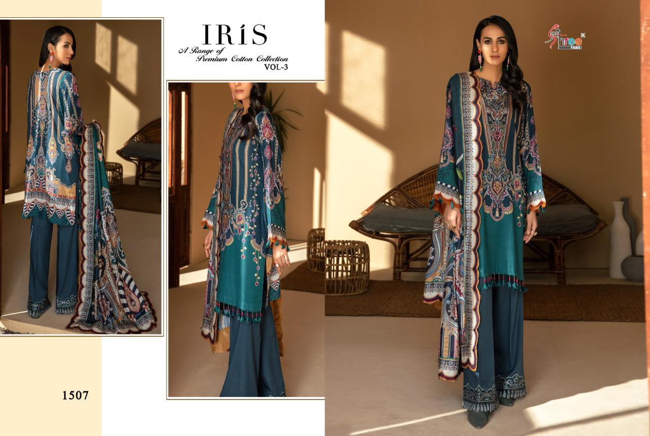 shree fab iris vol 3 jam cotton catchy look cotton dupatta salwar suit catalog