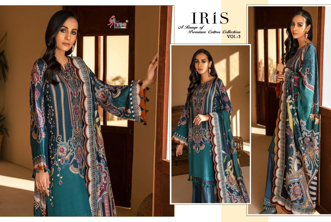 shree fab iris vol 3 jam cotton catchy look cotton dupatta salwar suit catalog