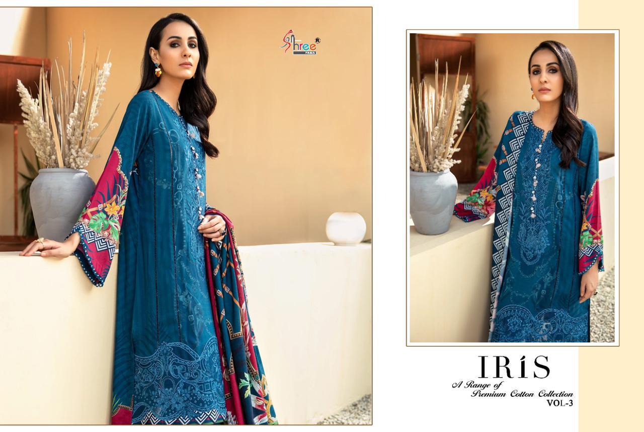 shree fab iris vol 3 jam cotton catchy look cotton dupatta salwar suit catalog