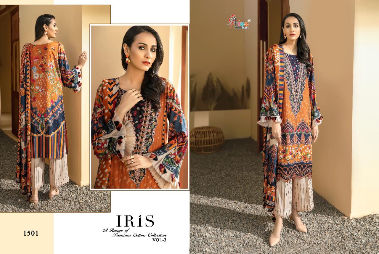 shree fab iris vol 3 jam cotton catchy look cotton dupatta salwar suit catalog