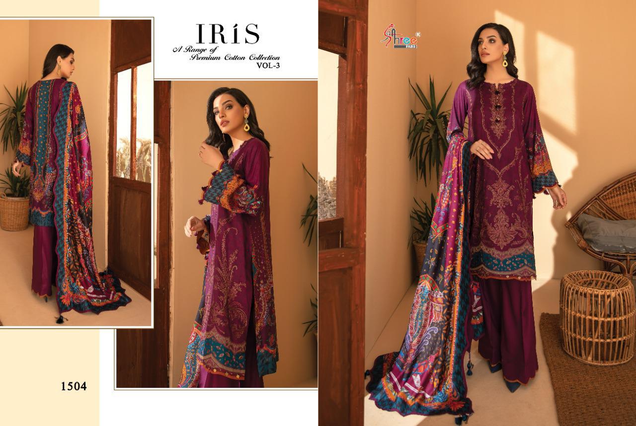 shree fab iris vol 3 jam cotton catchy look cotton dupatta salwar suit catalog