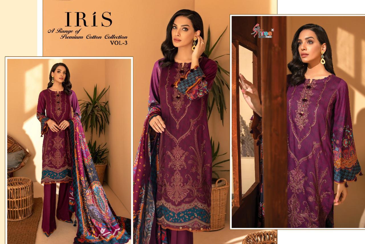 shree fab iris vol 3 jam cotton catchy look cotton dupatta salwar suit catalog