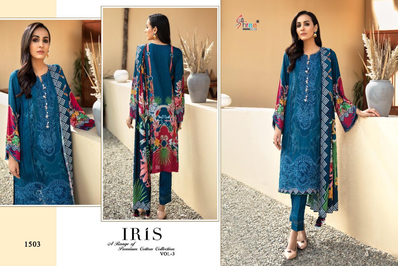 shree fab iris vol 3 jam cotton catchy look cotton dupatta salwar suit catalog