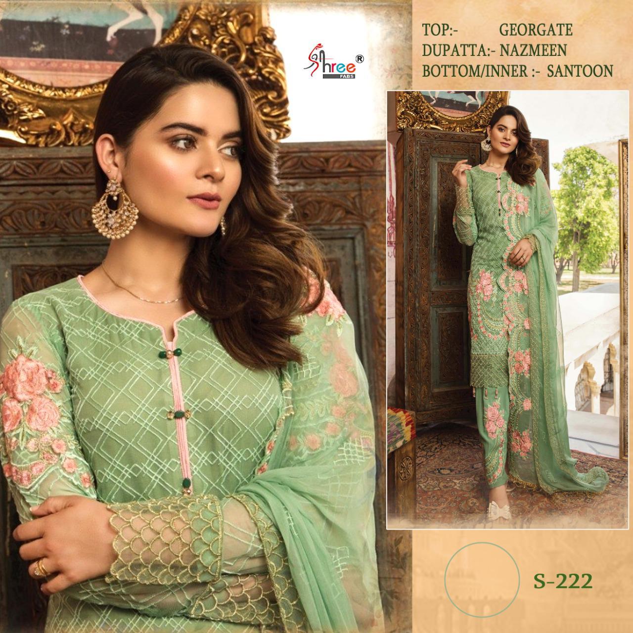 shree fabs s 239 georgatte regal look salwar suit singal