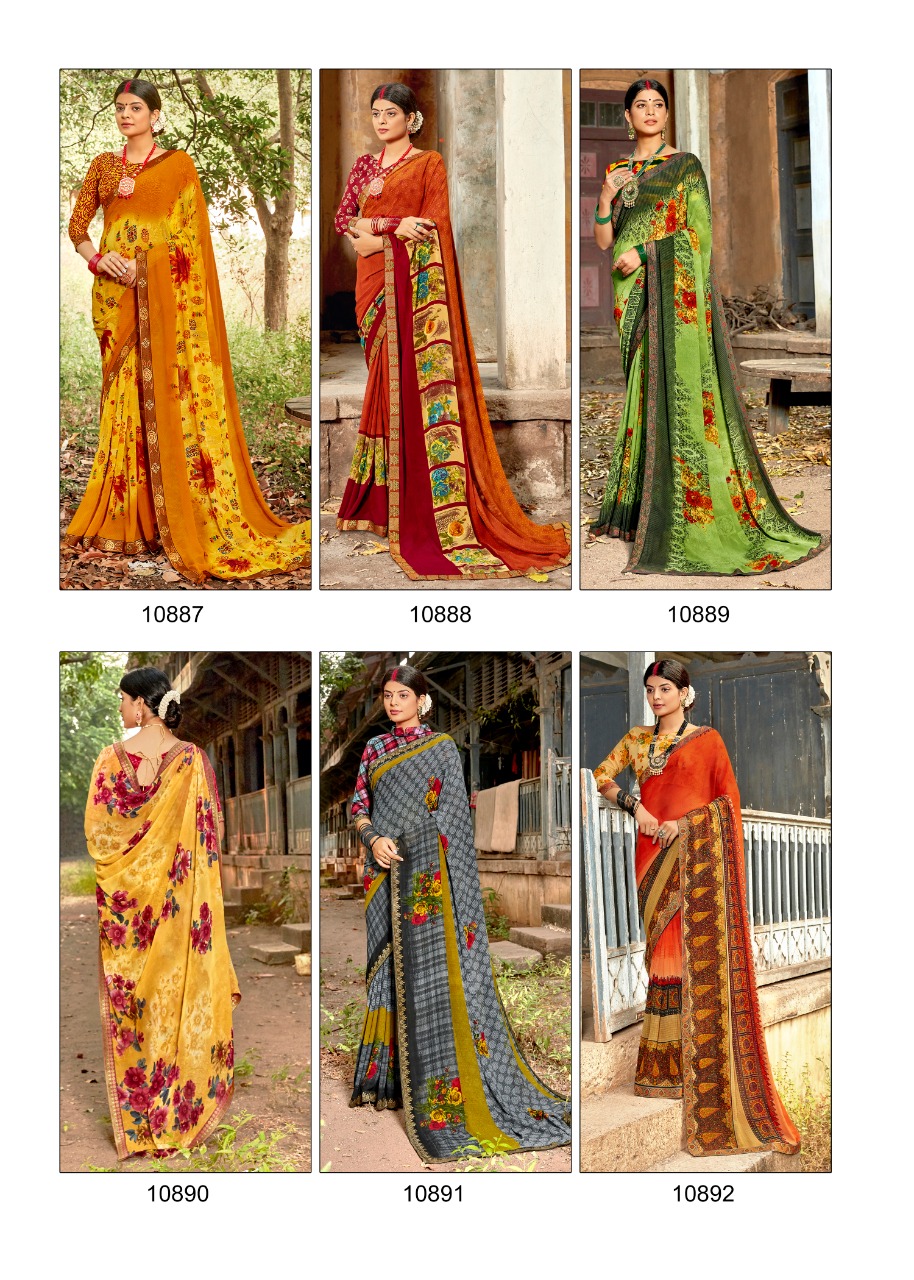 vallabhi ibiza georgget attrective colours sarees catalog