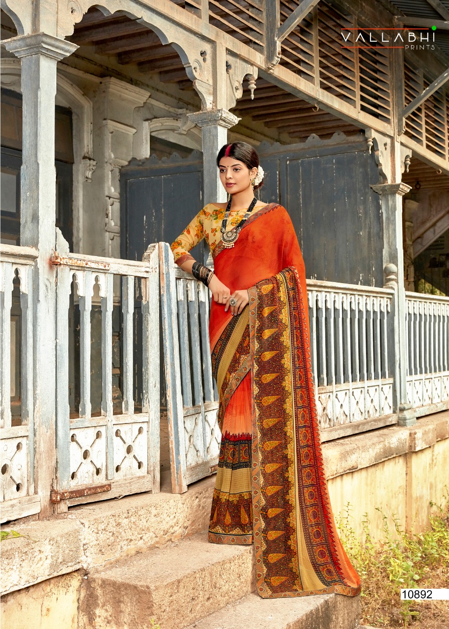 vallabhi ibiza georgget attrective colours sarees catalog