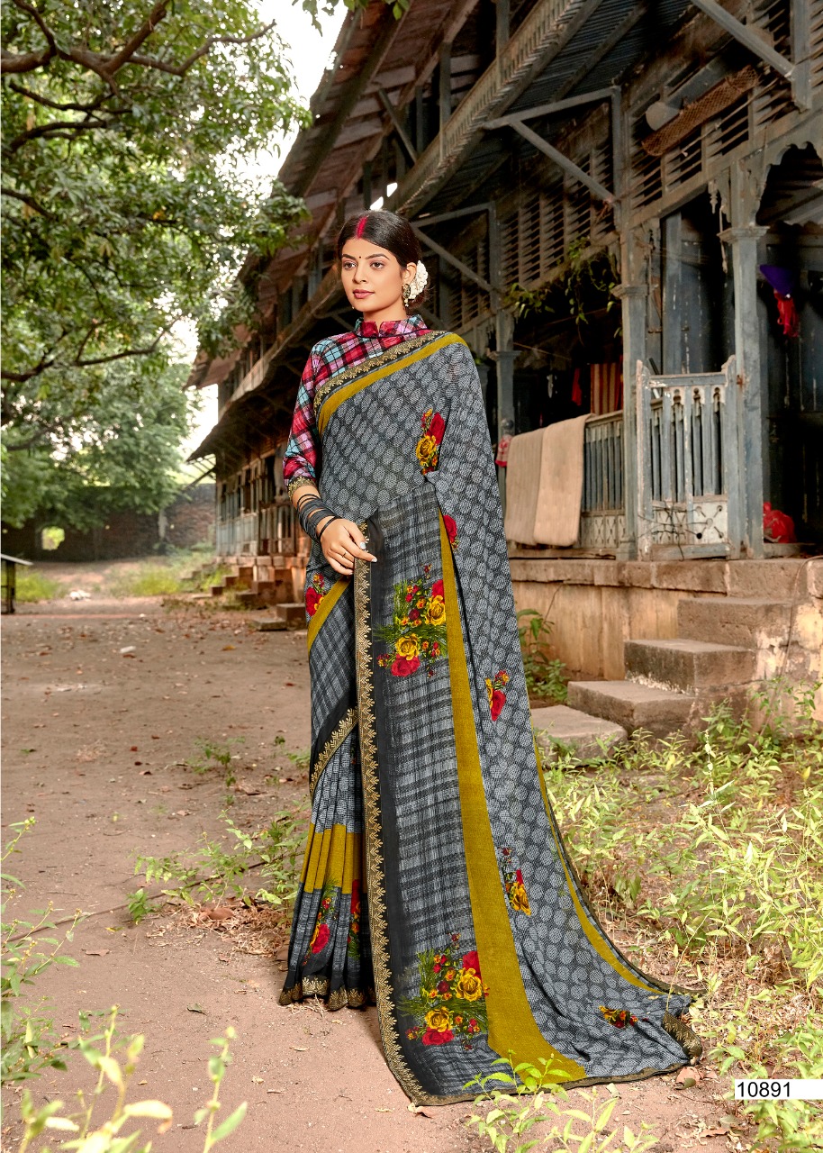 vallabhi ibiza georgget attrective colours sarees catalog