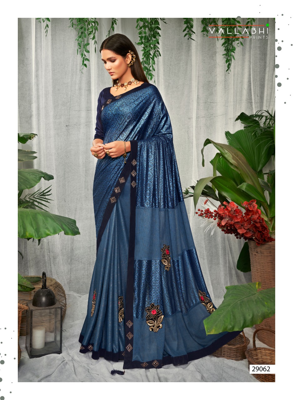 Vallabhi michelle silk authentic fabric saree catalog