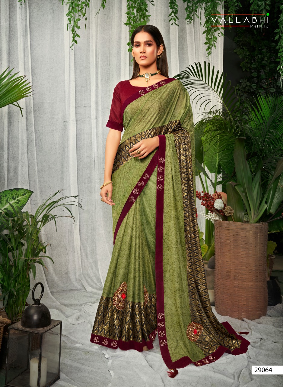 Vallabhi michelle silk authentic fabric saree catalog