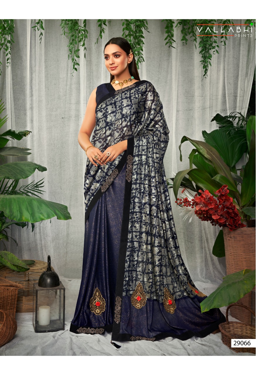 Vallabhi michelle silk authentic fabric saree catalog