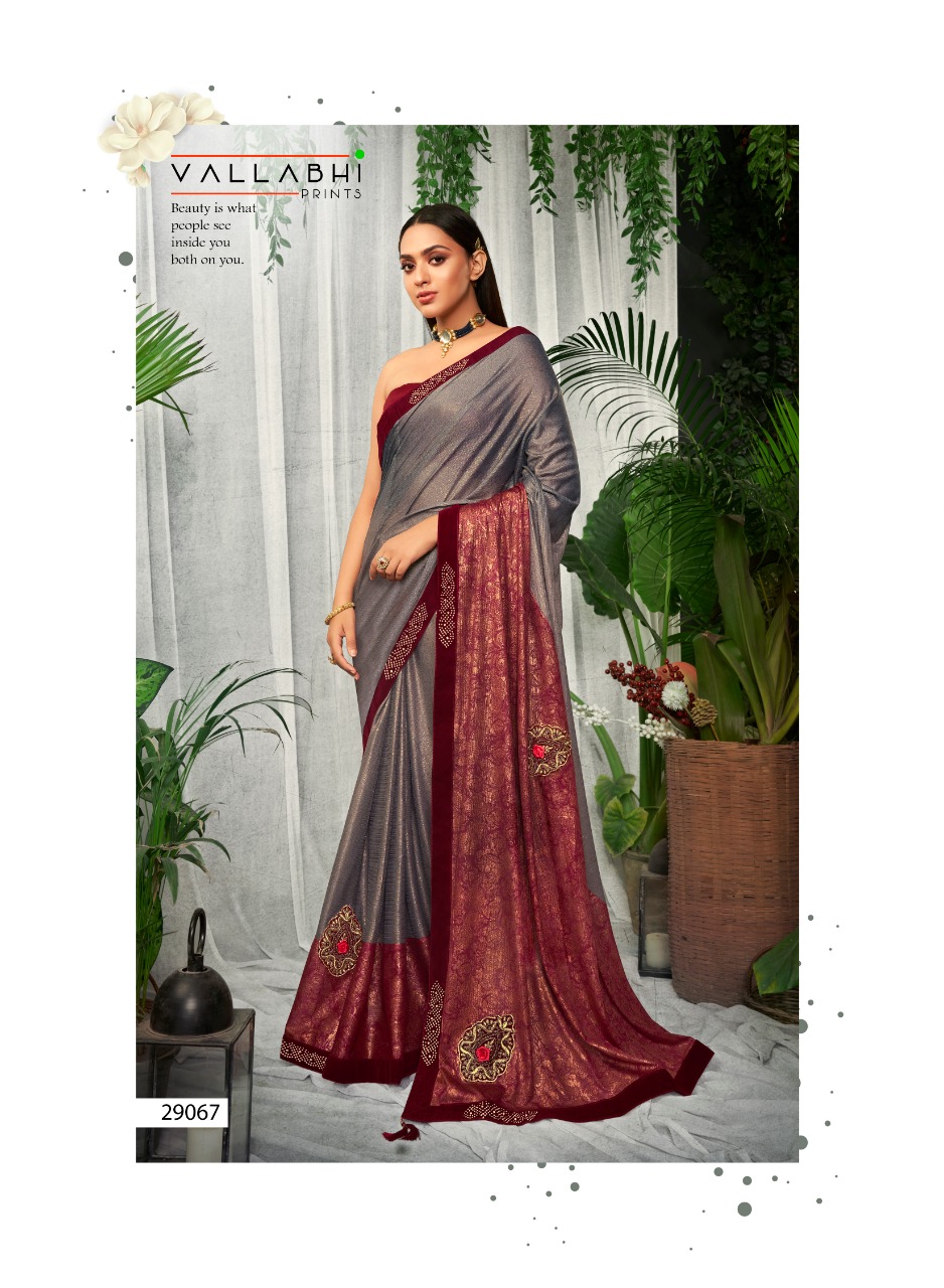 Vallabhi michelle silk authentic fabric saree catalog