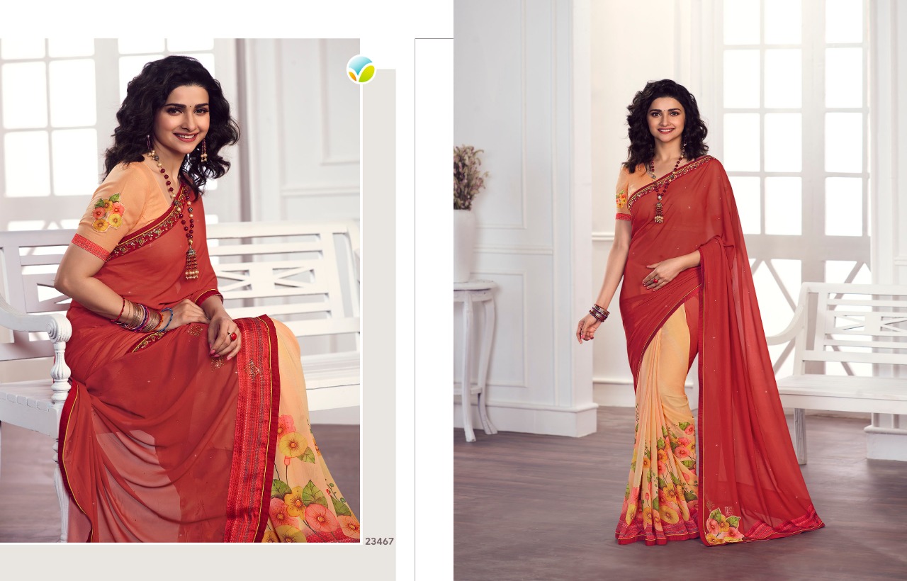 vinay fashion starwalk 62 georgette gorgeous look saree catalog