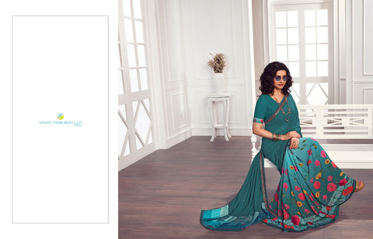 vinay fashion starwalk 62 georgette gorgeous look saree catalog