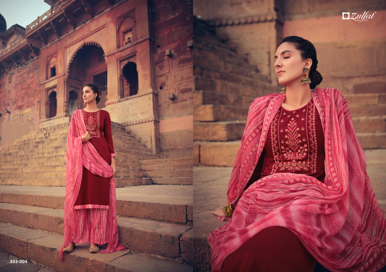 zulfat designer mohini cotton authentic fabric salwar suit catalog