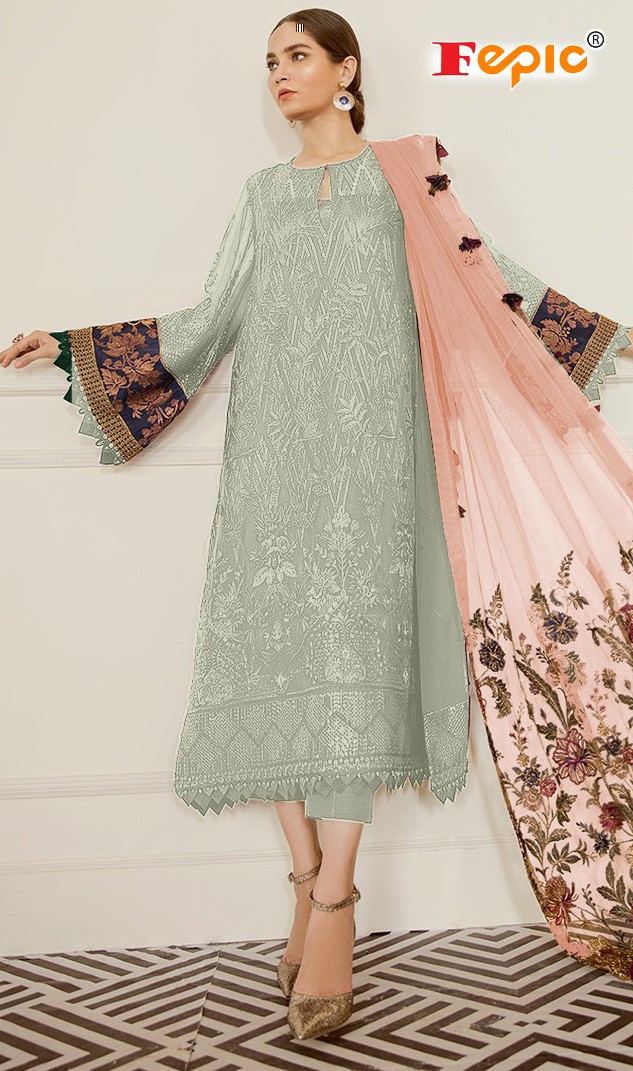 fepic rosemeen d no 66007 m georgette decent look salwar suit singal