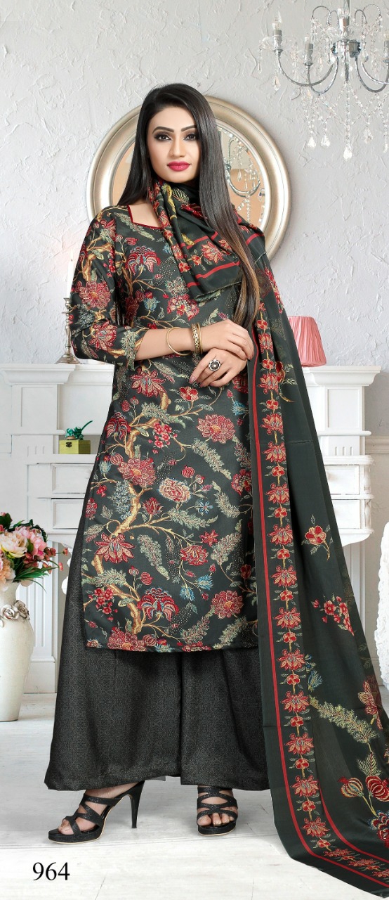 Bipson pakiza silk print designed Salwar suits catalog