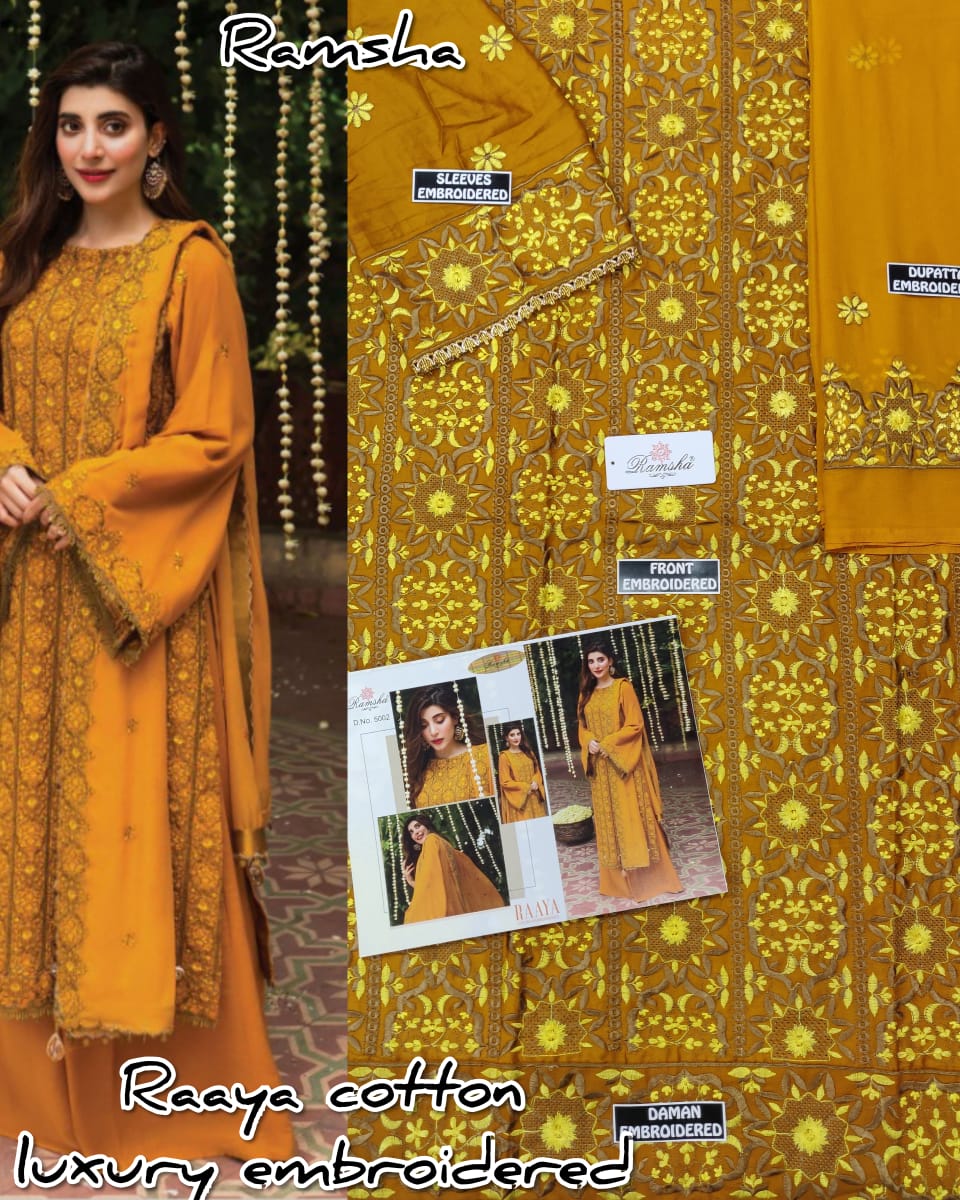 Ramsha Raaya Pakistani Wear Cotton Salwar Kameez Catalog