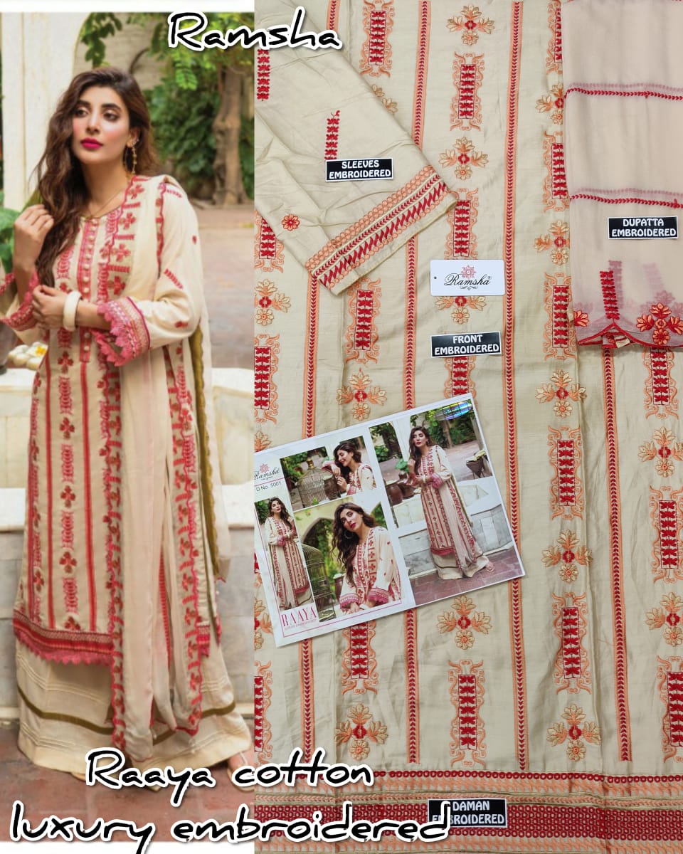 Ramsha Raaya Pakistani Wear Cotton Salwar Kameez Catalog