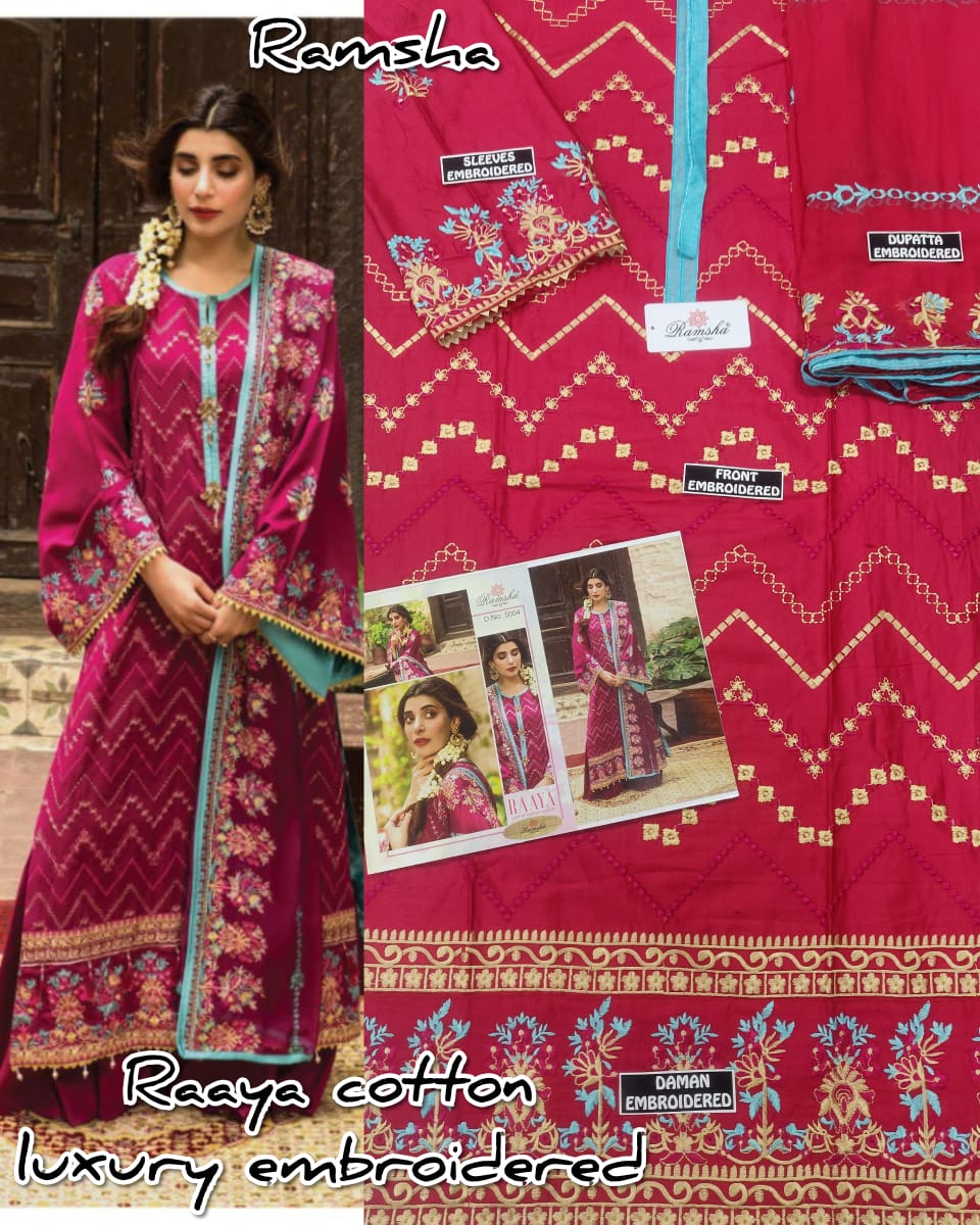 Ramsha Raaya Pakistani Wear Cotton Salwar Kameez Catalog