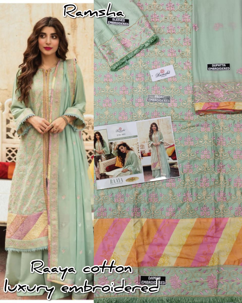 Ramsha Raaya Pakistani Wear Cotton Salwar Kameez Catalog