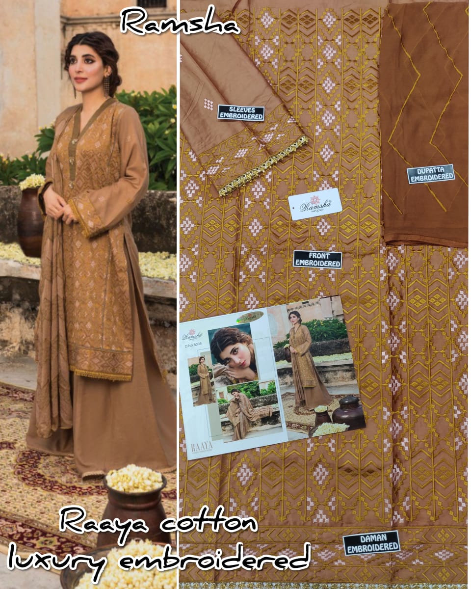 Ramsha Raaya Pakistani Wear Cotton Salwar Kameez Catalog