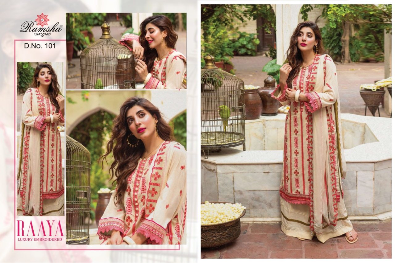 Ramsha Raaya Pakistani Wear Cotton Salwar Kameez Catalog