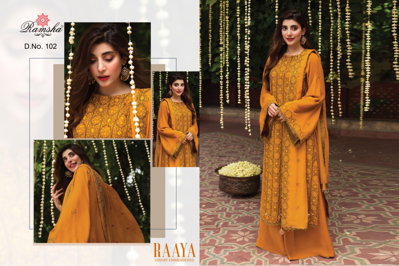 Ramsha Raaya Pakistani Wear Cotton Salwar Kameez Catalog