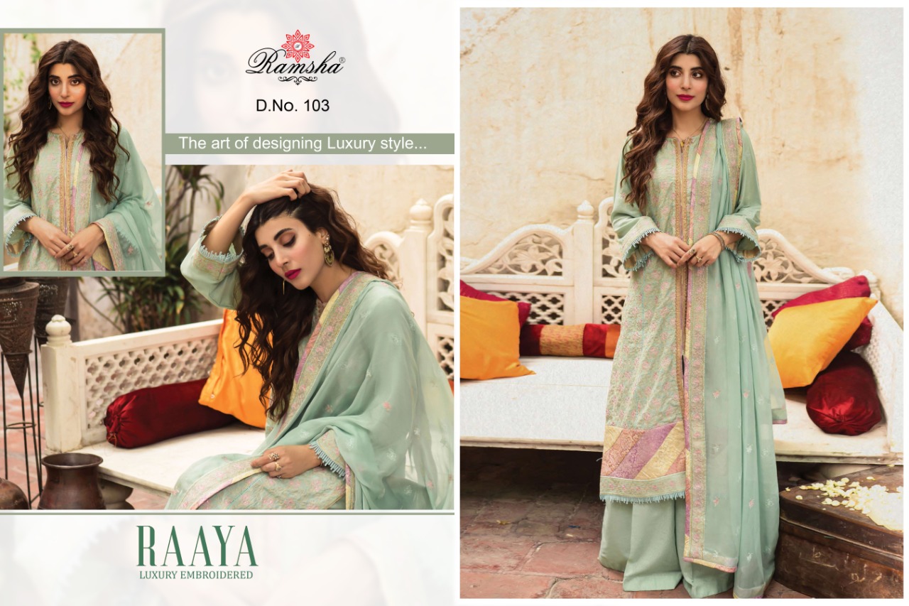 Ramsha Raaya Pakistani Wear Cotton Salwar Kameez Catalog