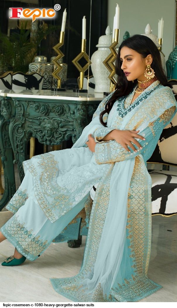 FEPIC Rosemeen  C 1080 C Salwar Kameez Georgget Singles