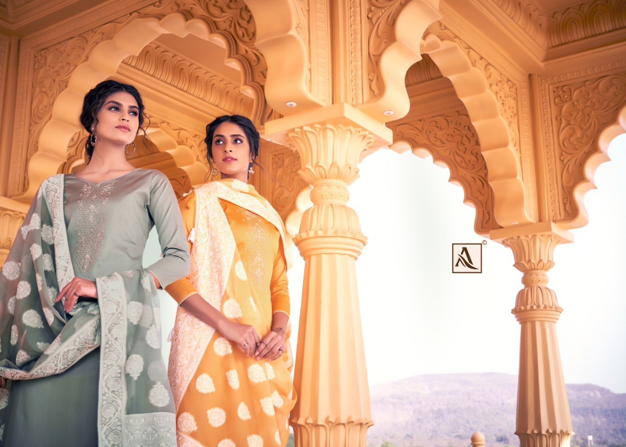 alok suit silver touch zam cotton elegant salwar suit catalog