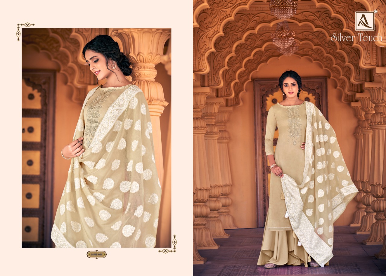 alok suit silver touch zam cotton elegant salwar suit catalog