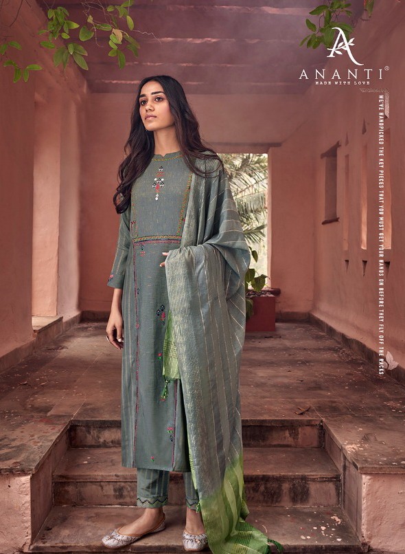 ananti nishra viscose gorgeous look kurti bottom with dupatta catalog