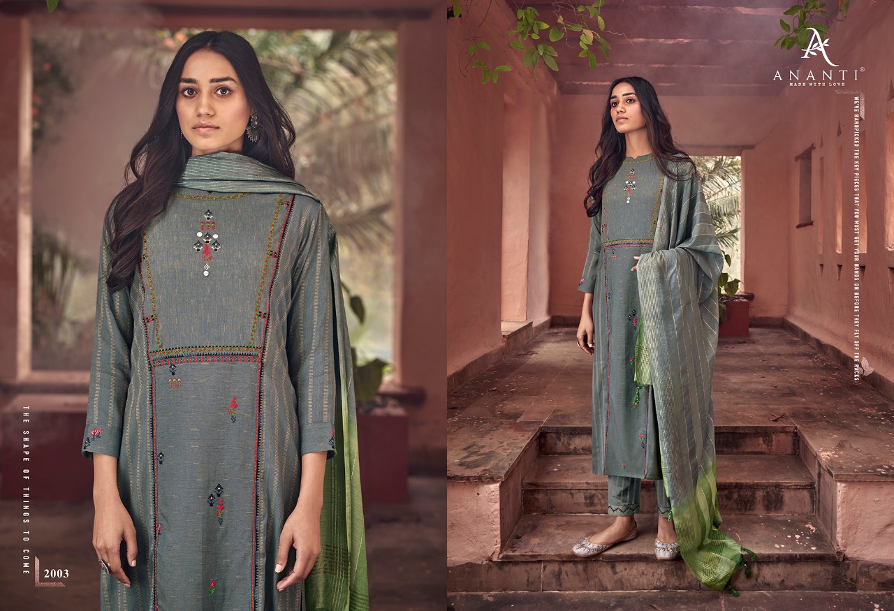 ananti nishra viscose gorgeous look kurti bottom with dupatta catalog