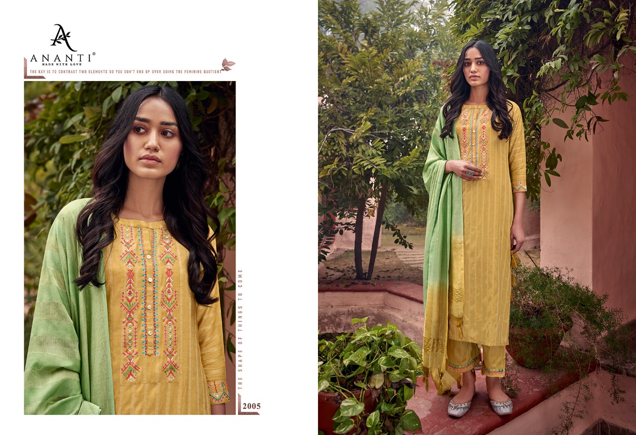 ananti nishra viscose gorgeous look kurti bottom with dupatta catalog