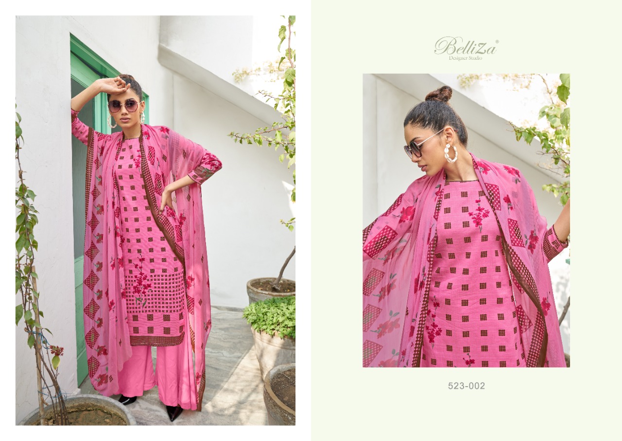 beliza desianer studio elicia cotton attrective digital print salwar suit catalog