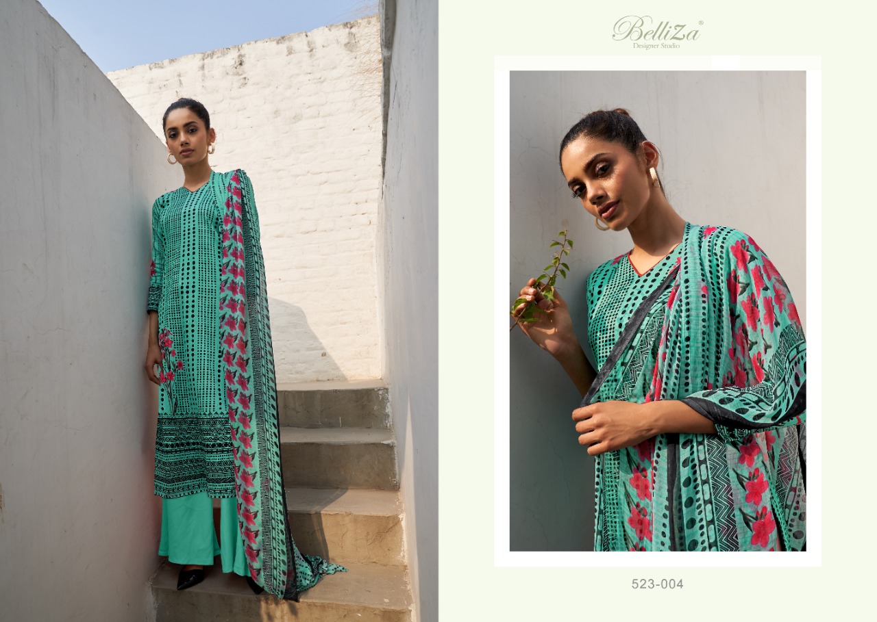 beliza desianer studio elicia cotton attrective digital print salwar suit catalog