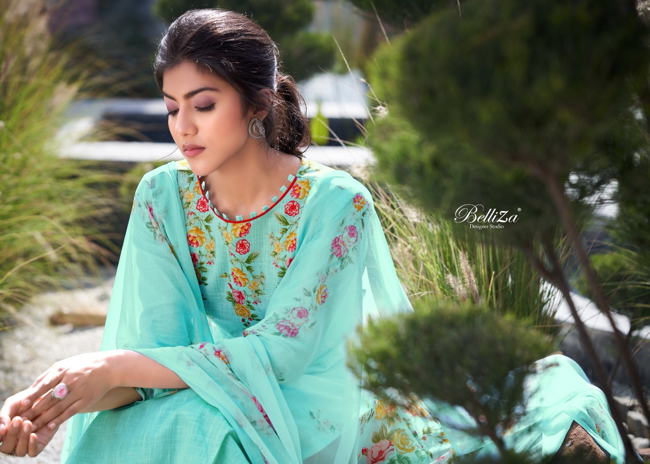 beliza desianer studio helix pure cotton astonishing print salwar suit catalog