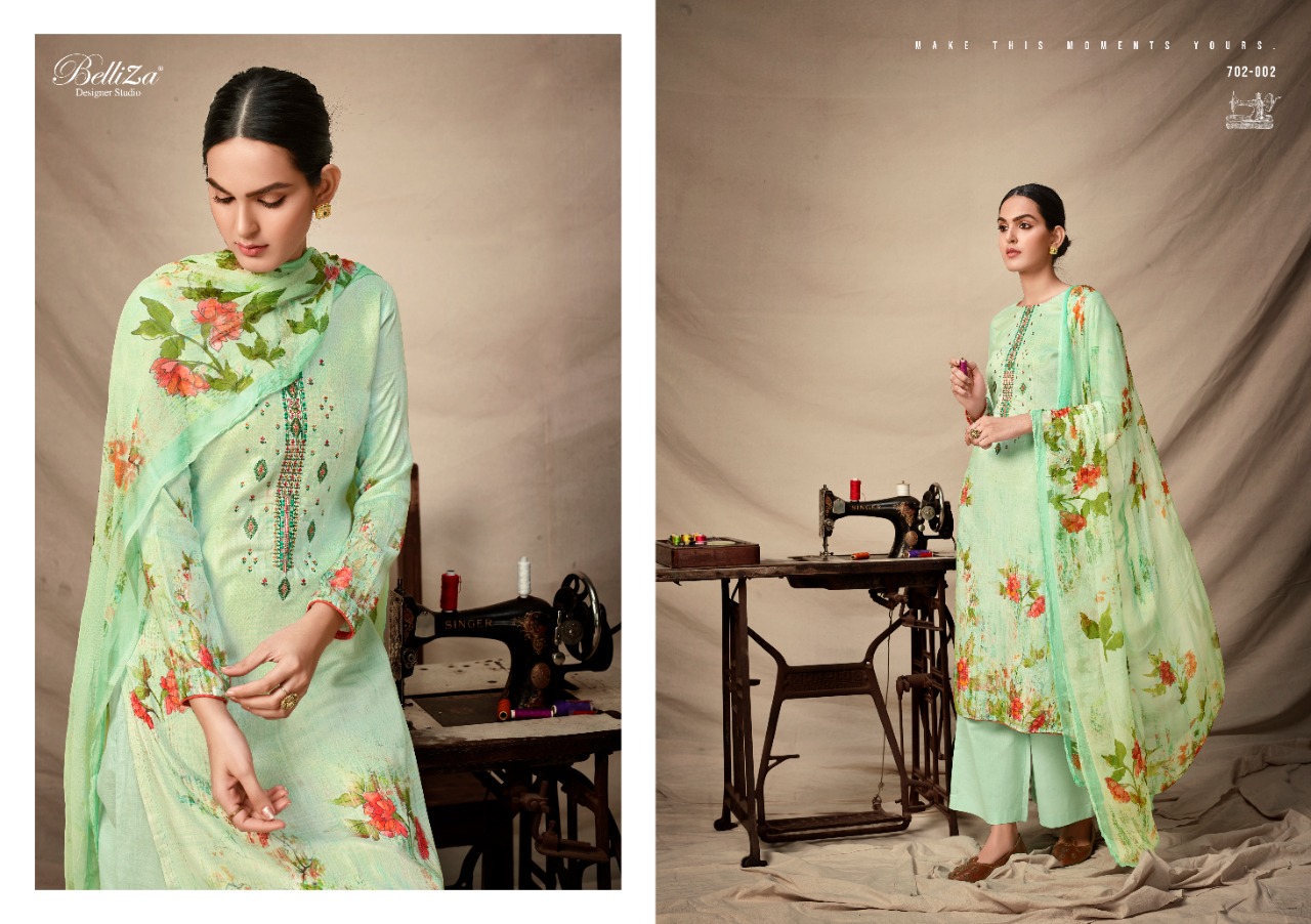 beliza desianer studio panache cotton satin attrective digital print salwar suit