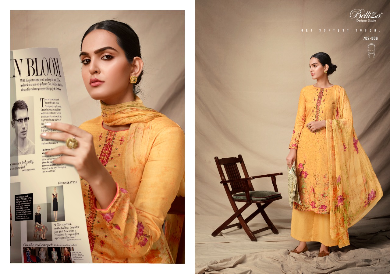 beliza desianer studio panache cotton satin attrective digital print salwar suit