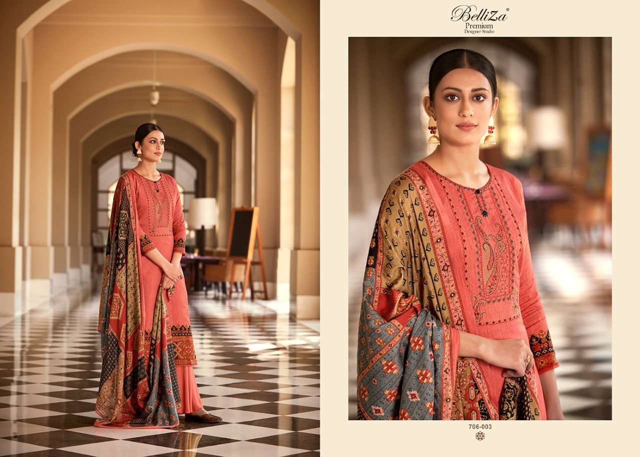 beliza desianer studio rozaan jam cotton innovative print salwar suit catalog