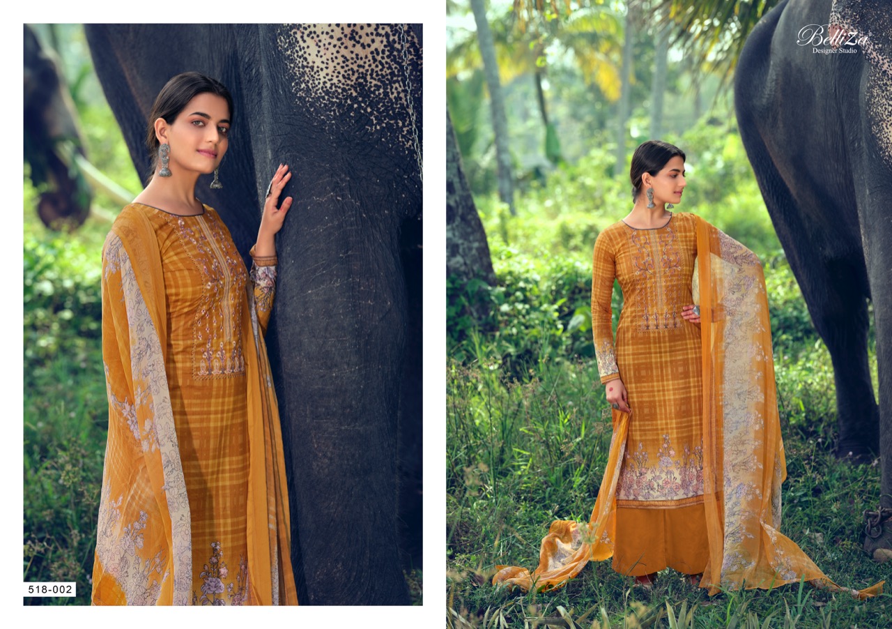 belliza designer studio nova cotton attrective print and colour salwar suit catalog