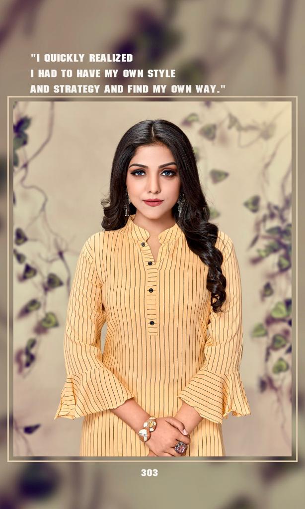 channel 9 seltos rayon decent look kurti with pant catalog