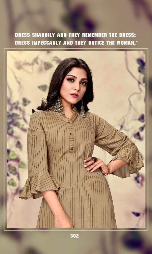 channel 9 seltos rayon decent look kurti with pant catalog