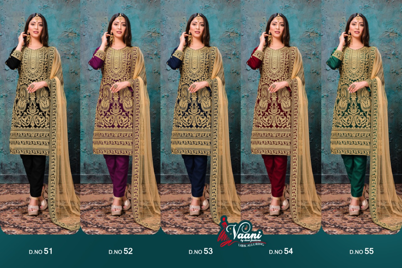 dani vaani vol 5 faux georgette astonishing style salwar suit catalog