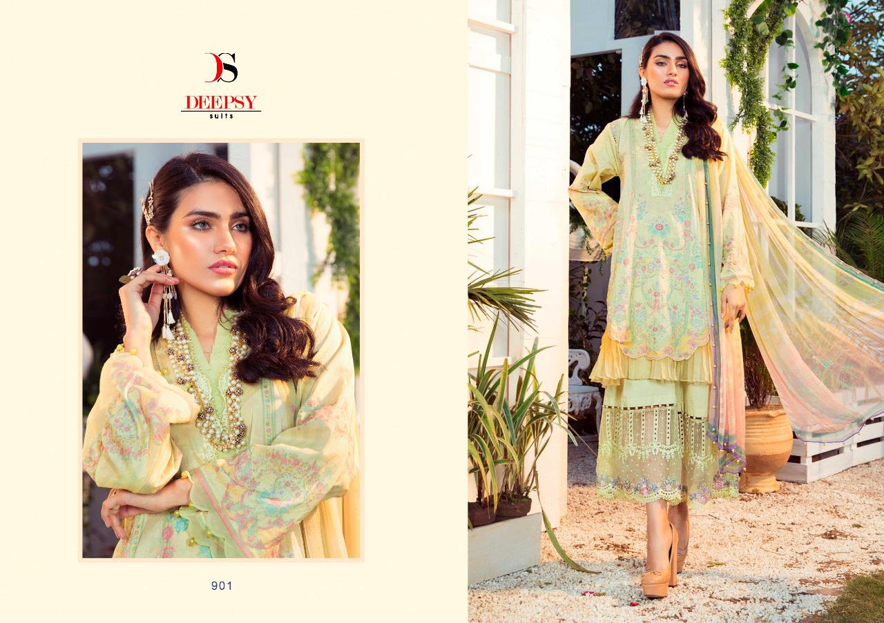 deepsy suit maria b m print cotton attrective print shiffon dupatta salwar suit catalog