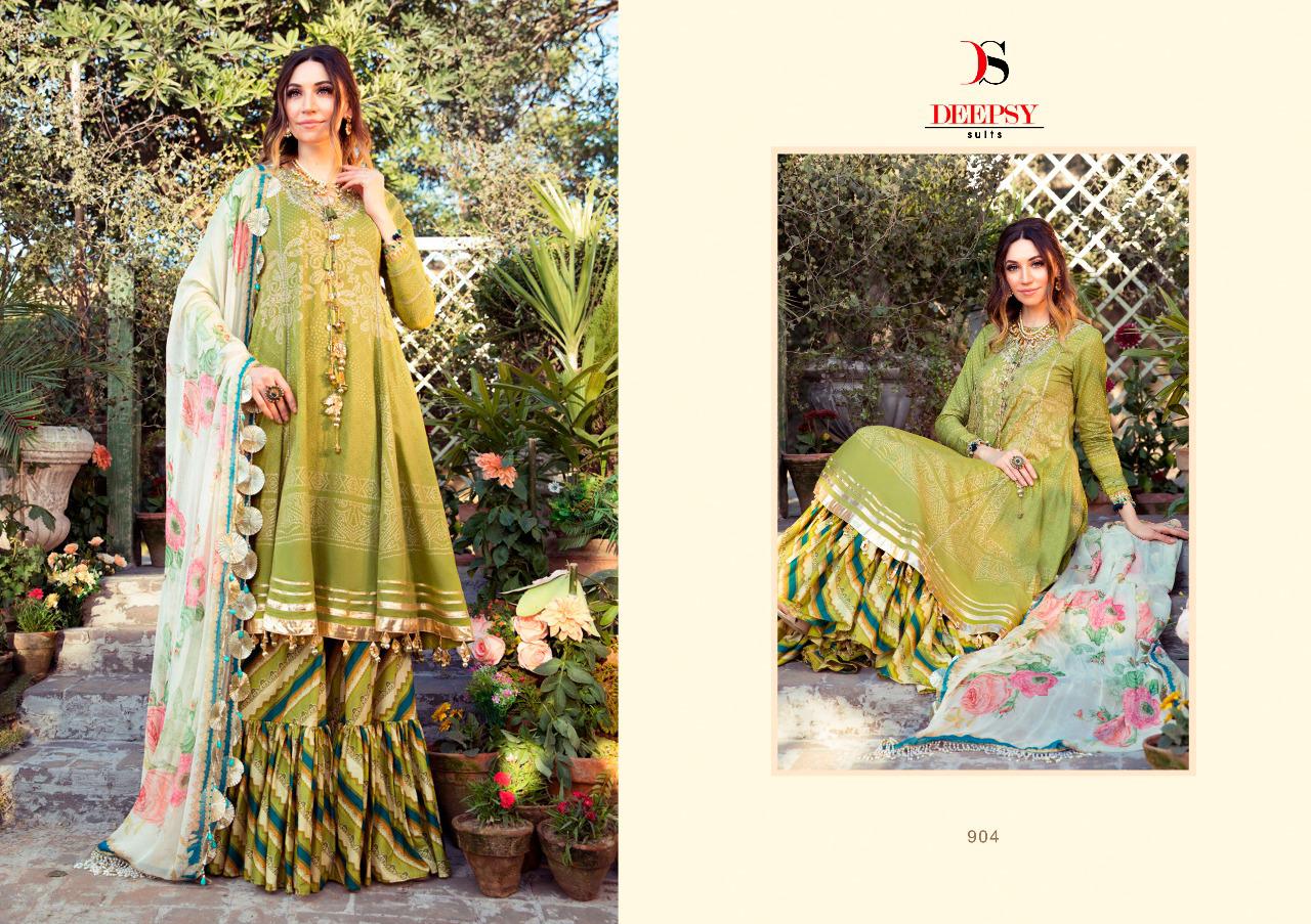 deepsy suit maria b m print cotton attrective print shiffon dupatta salwar suit catalog