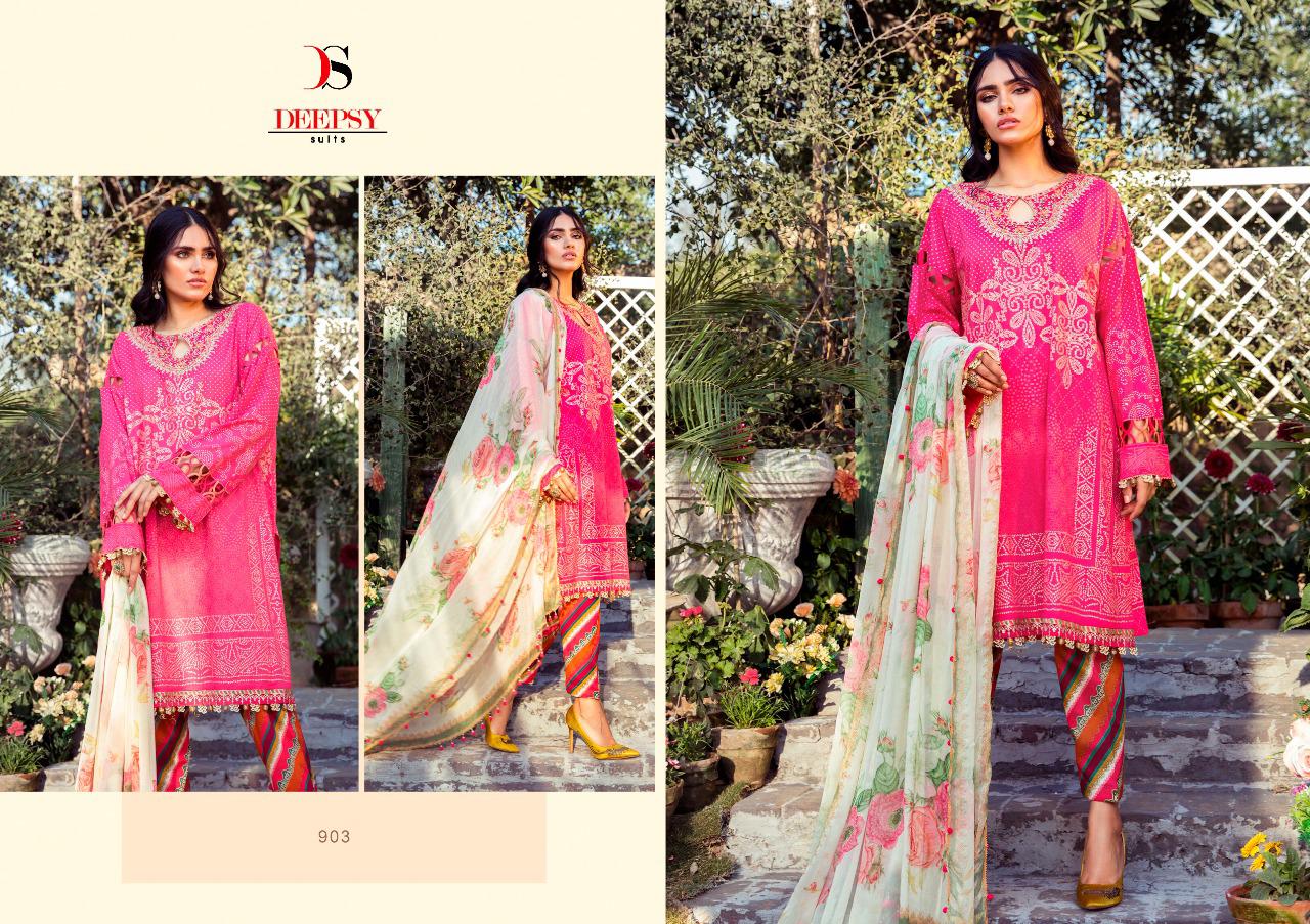 deepsy suit maria b m print cotton exclusive colours and print cotton dupatta salwar suit catalog