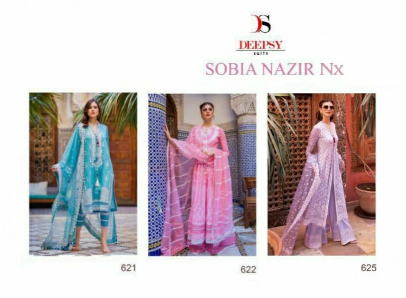 deepsy suit sobia nazir nx cotton Authentic fabric salwar suit catalog