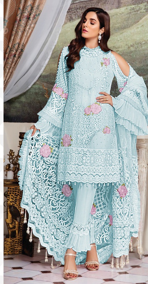 Fepic rosemeen c 1085 georgette elegant salwar suit catalog