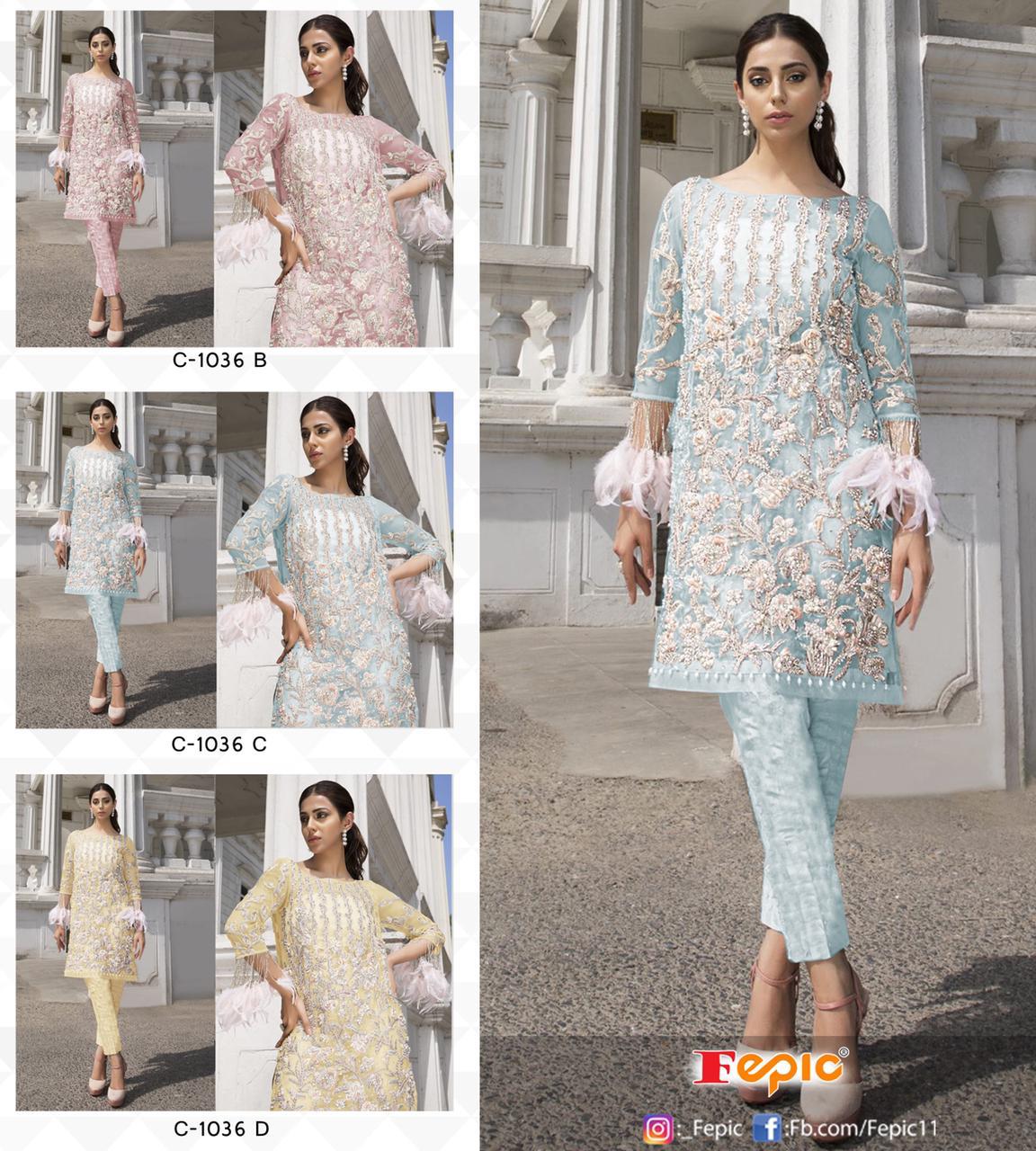 fepic rosemeen d no c 1036 colours organza innovative style salwar suit colour set  catalog